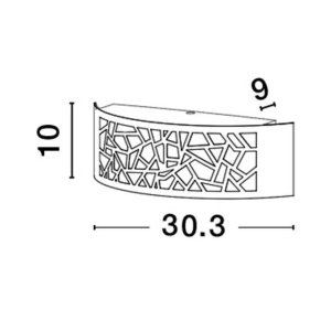 Applique Murale Gris 1 x E27 IP54 NOVALUCE SANTO 