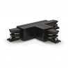 Connecteur Triphase Forme T Circuit Intérieur Droit Noir