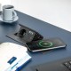 Boîte Extension Bureau Encastrée Rectangle Noir 1 prise + 2 USB + Induction 5W