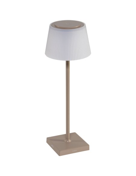 Lampe de table sur batterie Taupe Dim 4W 3000°K 200Lm IP54