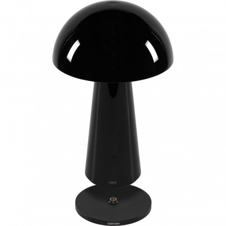 Lampe de table Champignon sur batterie Noir Dim 1.5W 2700°K 100Lm IP44