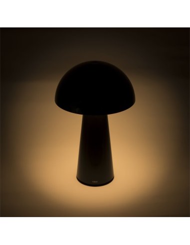 Lampe de table Champignon sur batterie Noir Dim 1.5W 2700°K 100Lm IP44