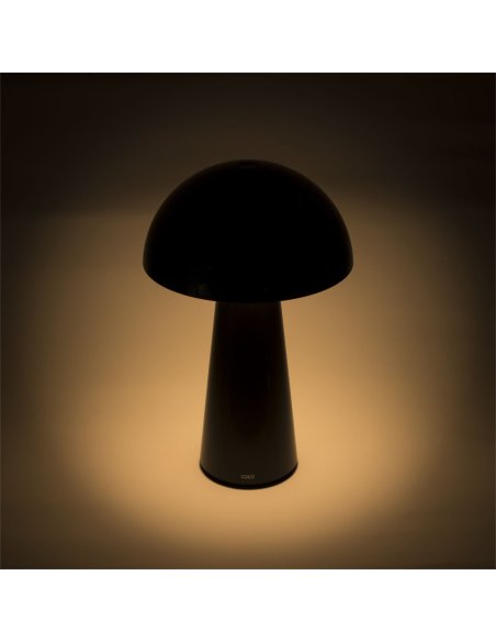 Lampe de table Champignon sur batterie Noir Dim 1.5W 2700°K 100Lm IP44