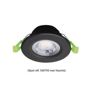 Collerette rond noir fixe pour spot SPECTRA 2