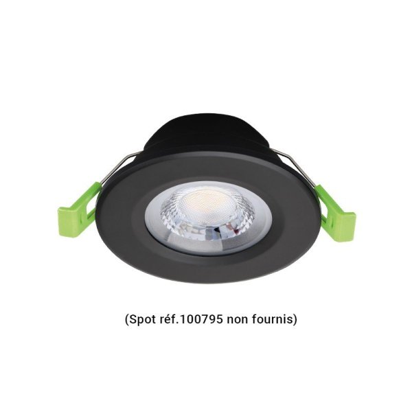 Collerette rond noir fixe pour spot SPECTRA 