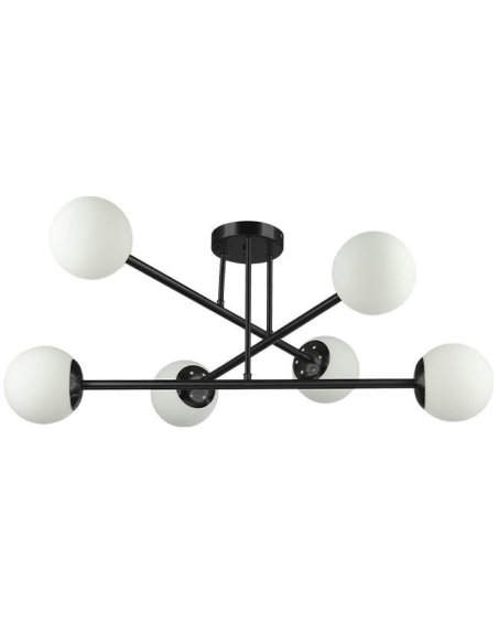 Suspension E27 x 6 77cm Noir