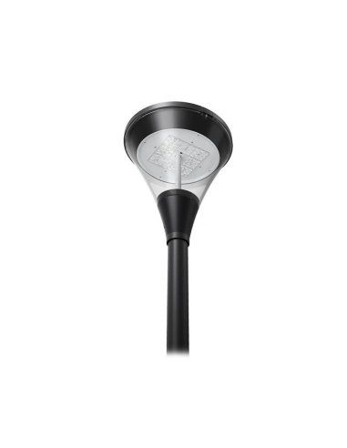 Lanterne sur mat LED Noir 40W IP66 IK09 3000K - Garantie 5 ans