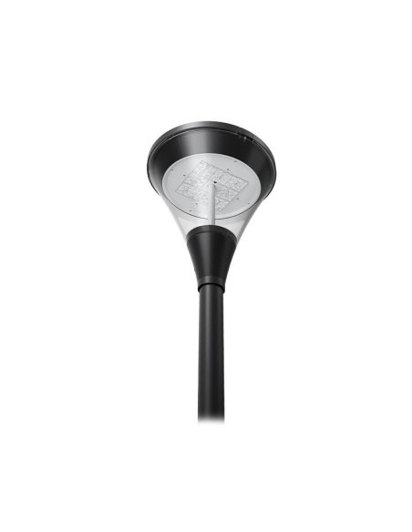 Lanterne sur mat LED Noir 40W IP66 IK09 3000K - Garantie 5 ans