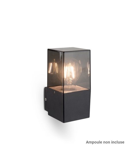 Applique Murale Rectangulaire Noir E27 x1