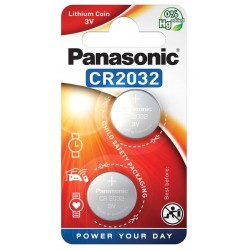 Piles Lithium 3V CR2032 x 2 Panasonic
