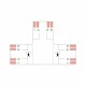 Connecteur T Shape 10mm 3/4 Pins COB a souder ou connecteur