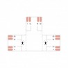 Connecteur T Shape 10mm 3/4 Pins COB a souder ou connecteur