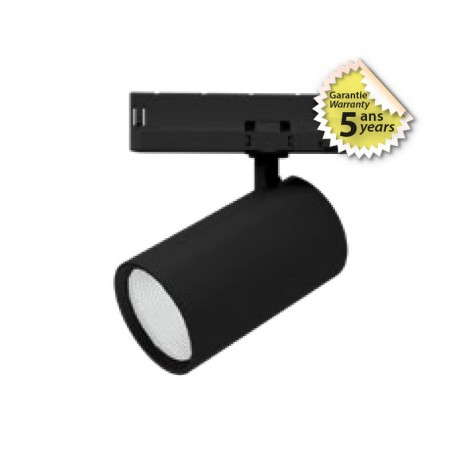  Spot LED sur Rail Noir 36W 4000K 30° - Garantie 5 ans