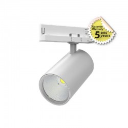 Spot LED sur Rail Blanc 45W 3000K 15° IRC90 - Garantie 5 ans
