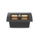 Spot encastrable LED balise 70 x 140 mm 6,5W Rectangle 3000K IP65 + Détecteur IR 