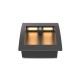 Spot encastrable LED balise 140 x 140 mm 6,5W Rectangle 3000K IP65 + Détecteur IR 
