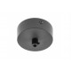 Patère Ronde Pour Suspension Noire + Câble 80x28 mm