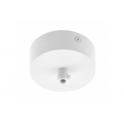 Patère Ronde Pour Suspension Blanche + Câble 80x28 mm