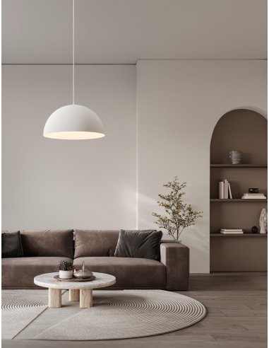 Suspension Blanche E27x1 ø50 NOVALUCE LEFKO