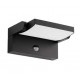 Applique murale Orientable LED 10W Détecteur - Noir - 3000°K - IP54
