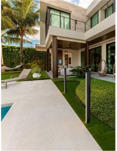 Potelet 22W 3000°K IP54 1200mm Noir NOVALUCE SASSO 2