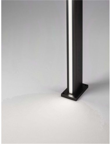 Potelet 22W 3000°K IP54 1200mm Noir NOVALUCE SASSO