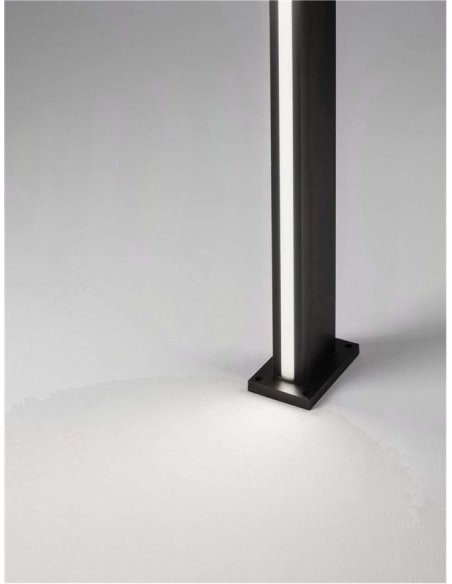 Potelet 22W 3000°K IP54 1200mm Noir NOVALUCE SASSO