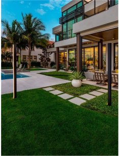 Potelet 22W 3000°K IP54 1700mm Noir NOVALUCE SASSO 2