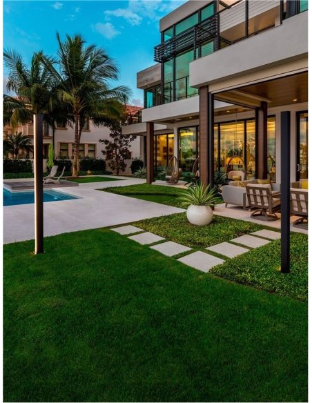 Potelet 22W 3000°K IP54 1700mm Noir NOVALUCE SASSO