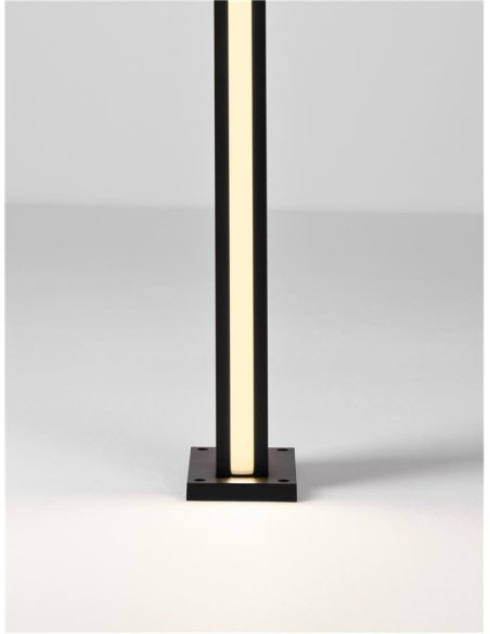 Potelet 22W 3000°K IP54 1700mm Noir NOVALUCE SASSO