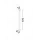 Potelet 22W 3000°K IP54 1700mm Noir NOVALUCE SASSO