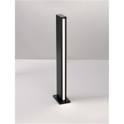 Potelet 12W 3000°K IP54 700mm Noir NOVALUCE SASSO
