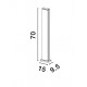 Potelet 12W 3000°K IP54 700mm Noir NOVALUCE SASSO
