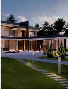 Potelet 6W 3000°K IP65 750mm Gris NOVALUCE NODINO 2