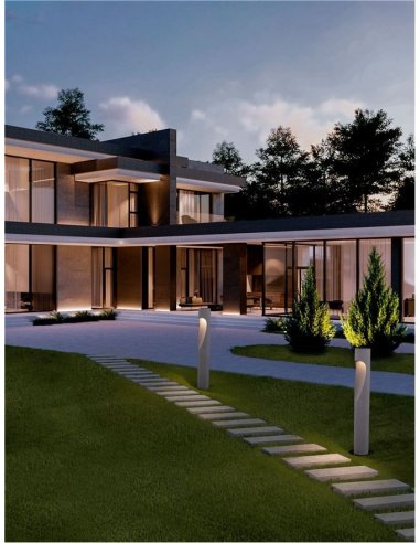 Potelet 6W 3000°K IP65 750mm Gris NOVALUCE NODINO