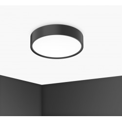 Plafonnier LED Noir 24W Ø400mm 3000/4000/6500K - 2700Lm - IP20