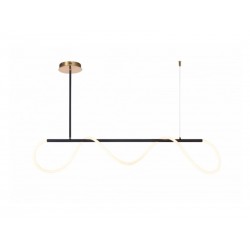 Suspension Noir Avec Fil LED 3000°K 36W 1000mm