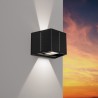 Applique Murale solaire 3.3W - Carré - Noir - IP65