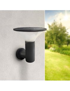 Tête d'applique solaire 2W - Noir - IP65 2