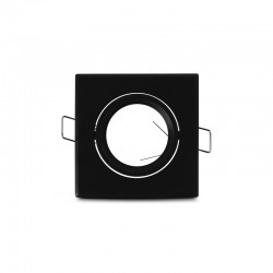 SUPPORT DE SPOT CARRE Orientable NOIR 82 x 82 mm