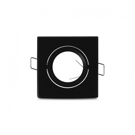 SUPPORT DE SPOT CARRE Orientable NOIR 82 x 82 mm