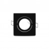 SUPPORT DE SPOT CARRE Orientable NOIR 82 x 82 mm