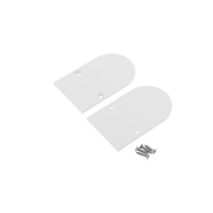 Terminaison Profile LED LINE23 Blanc Métal/Visses (x2)