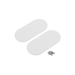 Terminaison Profile LED LINE23 Blanc Arrondi Métal/Visses (x2)