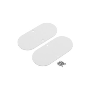 Terminaison Profile LED LINE23 Blanc Arrondi Métal/Visses (x2)