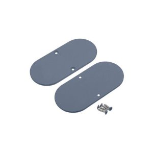 Terminaison Profile LED LINE23 Bleu Titanium Arrondi Métal/Visses (x2)