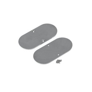 Terminaison Profile LED LINE23 Gris Arrondi Métal/Visses (x2)