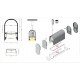 Profile LED LINE23 Alu Noir Peint 2000mm