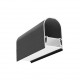 Profile LED LINE23 Alu Noir Peint 2000mm