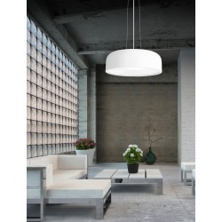 Pendant Light Out.Matt White Steel-In.Matt White Steel E27 3x60 